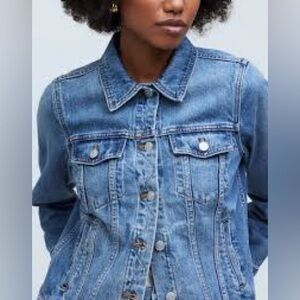 Madewell Oversized Size Small Button Denim Jean Trucker Jacket